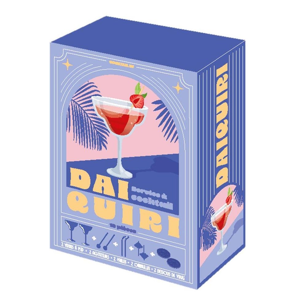 COOK CONCEPT Coffret cocktail 10 pièces daiquiri 19cm bleu