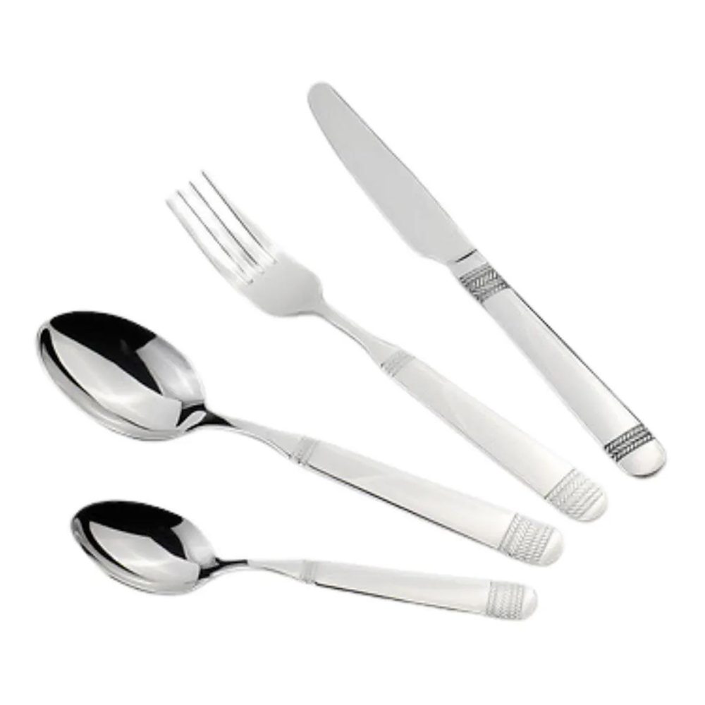 SECRET DE GOURMET Ménagère 24 pièces en inox sacha 24cm argent