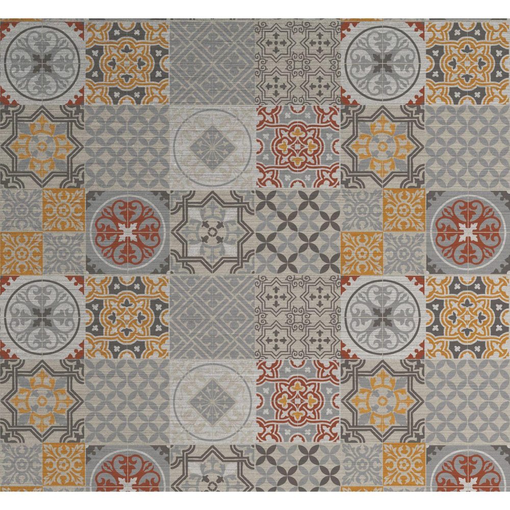 HABITABLE Crédence adhésive en aluminium carreaux - l. 70 x l. 40 cm - gris